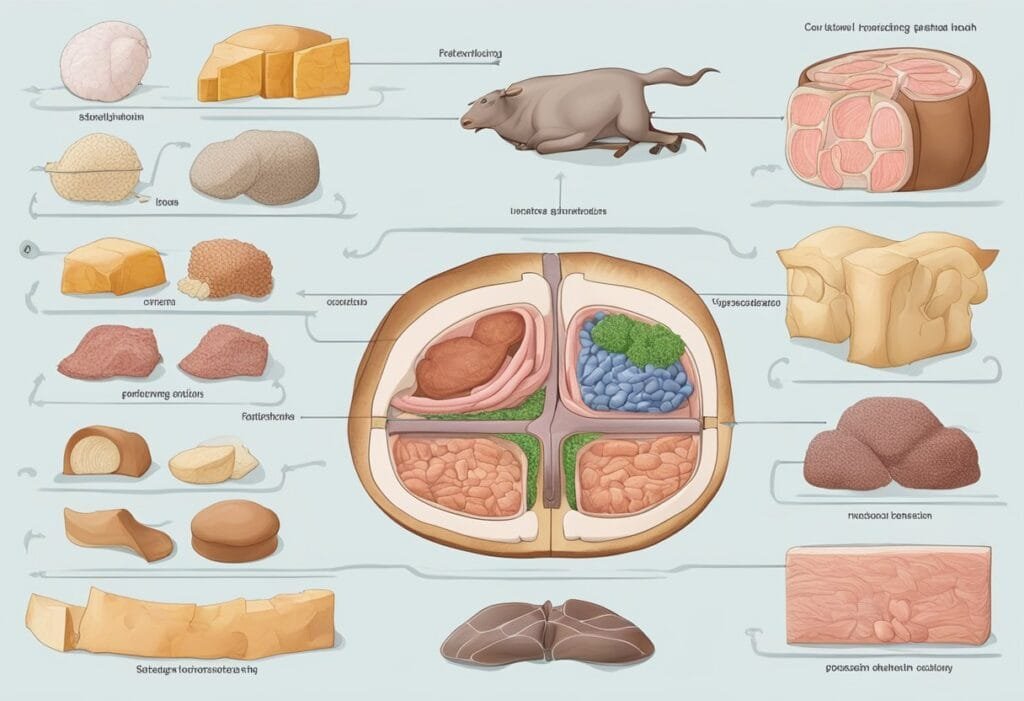 stomach of cattle